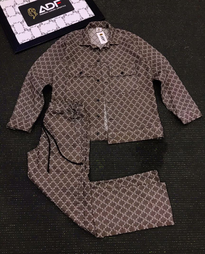 brown 2 cargo jacket and pant